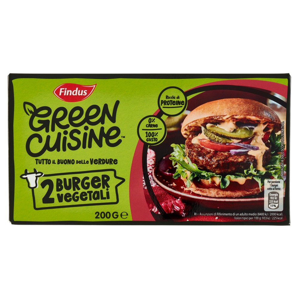 2 Burger Vegetali Senza Carne Findus Green Cuisine