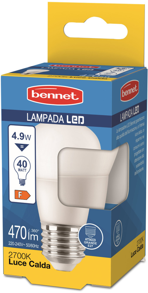 Lampadina Led A Sfera 40w E27 Luce Calda Bennet - Foto 1