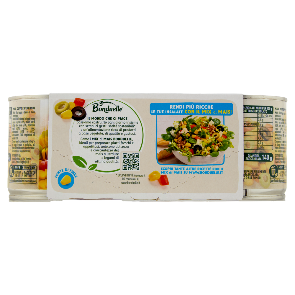 Mais Mix Con Olive E Peperoni 3x170g Bonduelle - Foto 3