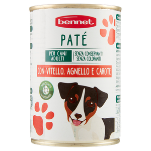 Pate' Cani Con Vitello,Agnello E Carote Cani Bennet - Foto 3