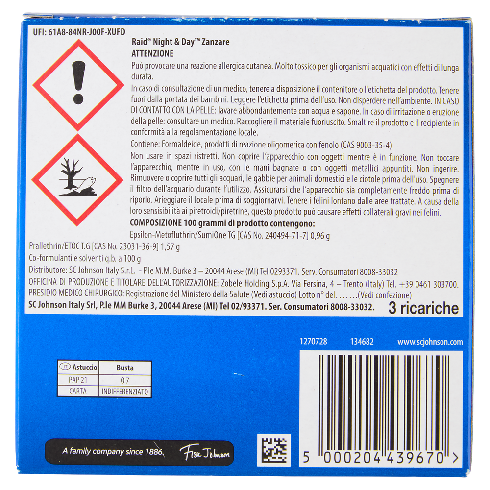 Tripla Ricarica Per Diffusore Elettrico Night&Day Raid - Foto 3