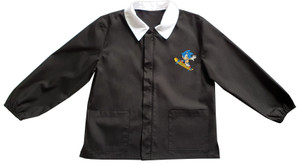 Casacca Scuola Bambino Con Cerniera 6 Anni Nero Ricamo Sonic - Foto 1