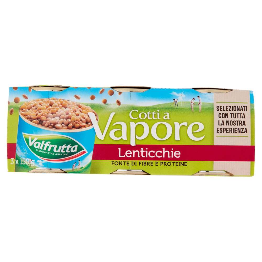 Lenticchie Sottovuoto Cotti A Vapore 3x140g Valfrutta - Foto 1