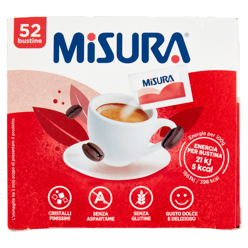 Dolcificante In Bustine Con Fruttosio E Sucralosio 52x1,5g Misura - Foto 3