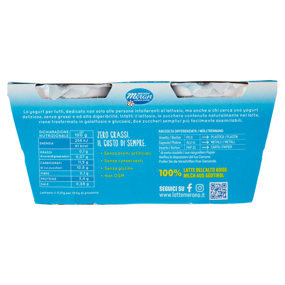 Yogurt More E Mirtilli Magro Bellavita Merano 2 Da Gr.125