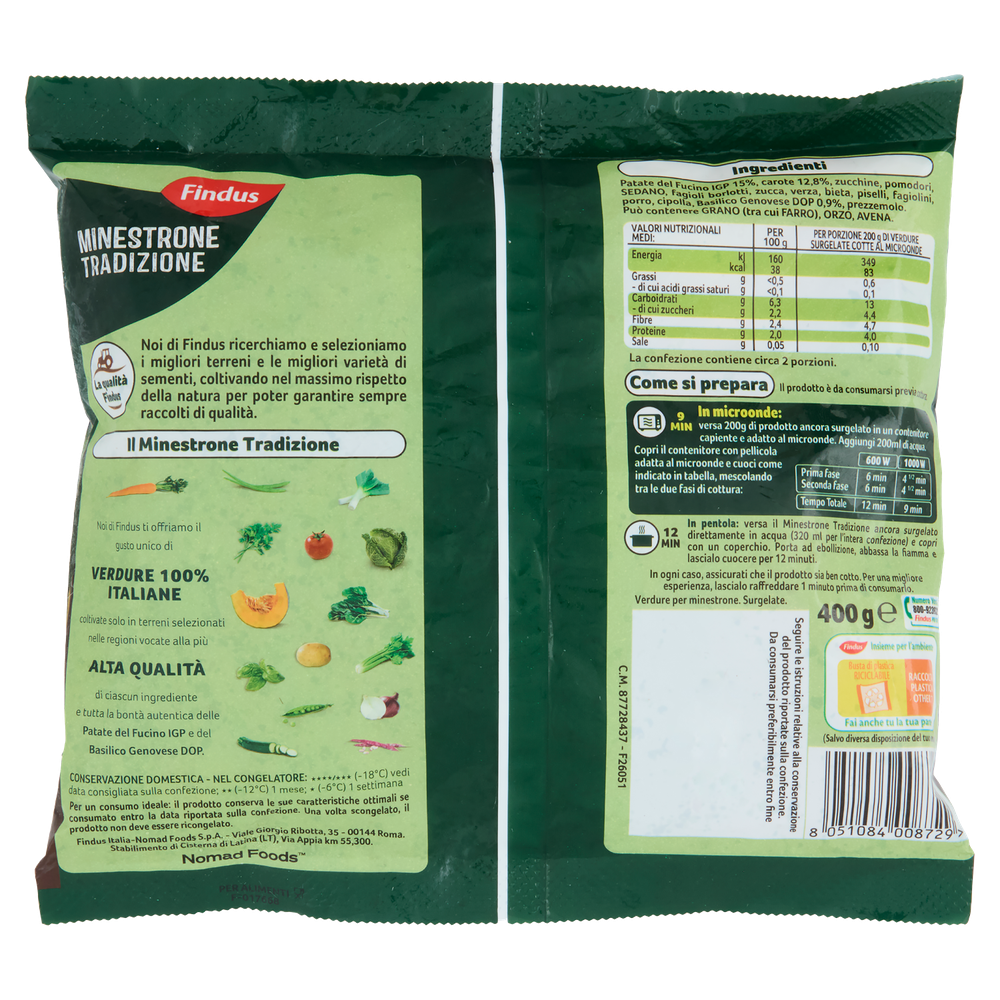 Minestrone Tradizione Verdure 100% Italiane Igp Dop Findus - Foto 3