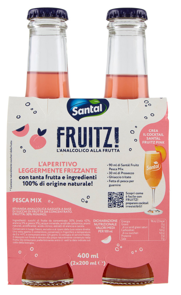 Analcolico Alla Frutta Santal Fruitz! Gusto Pesca Mix - Foto 3