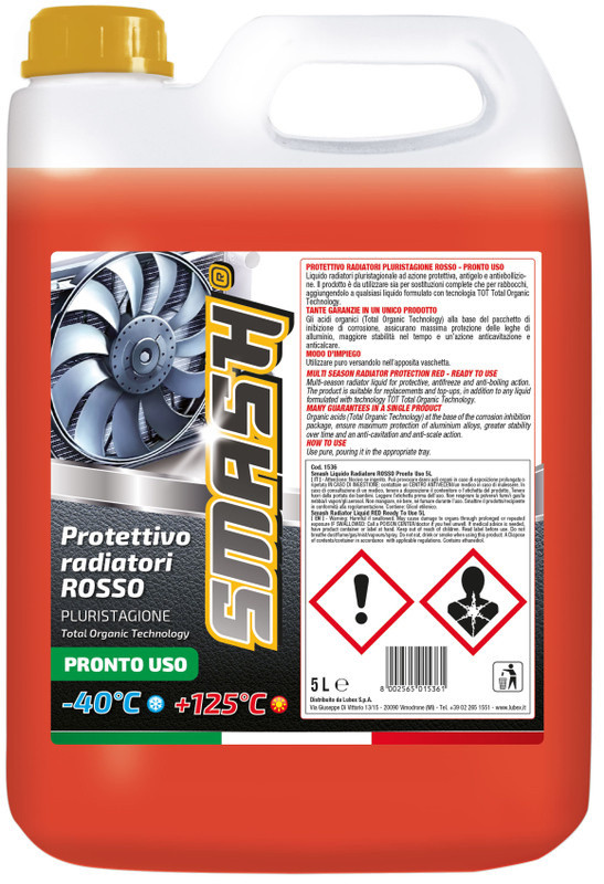 Liquido Protettivo Per Radiadori Rosso -20°c 4,5l Smash - Foto 1