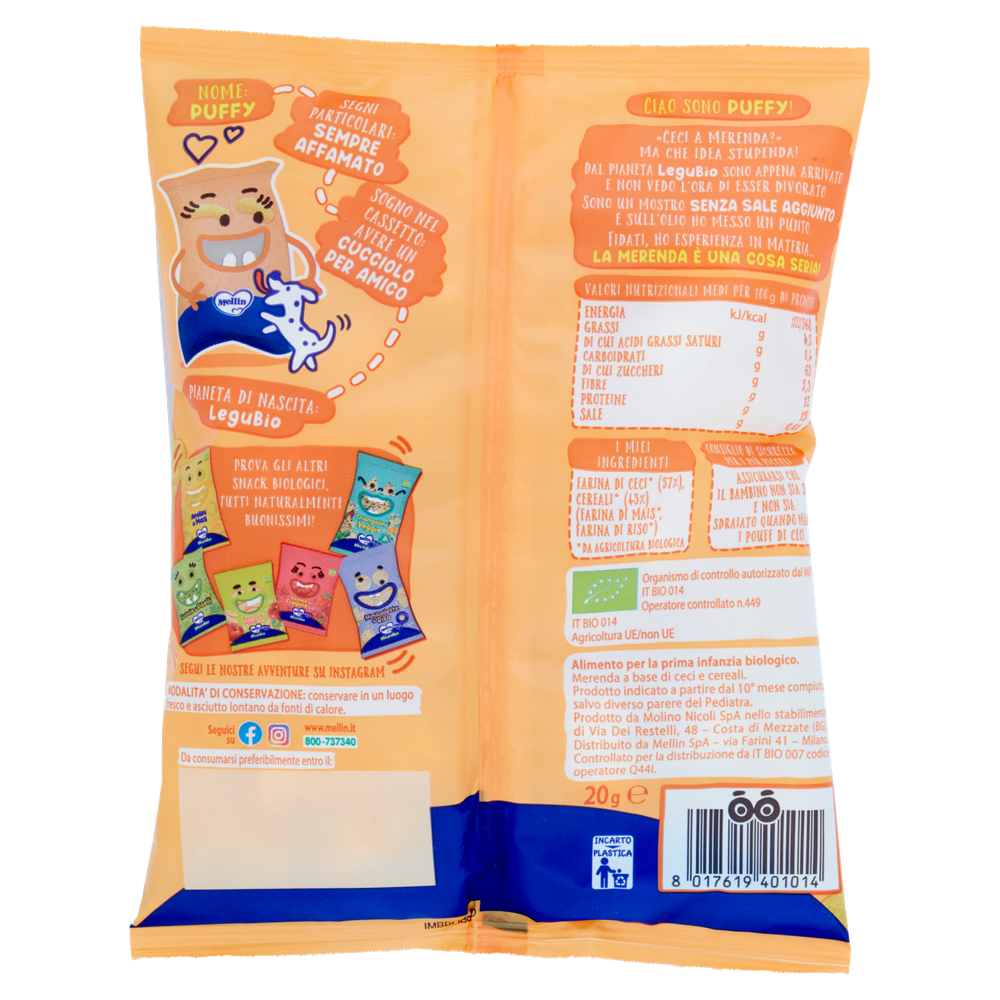 MELLIN PASTA BIMBI PENNETTE 280 GR DAL 10° MESE