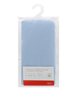 Lenzuolo Jersey Angoli Tinta Unita 1piazza Cm90x200 Azzurro Chiaro Casa - Foto 2