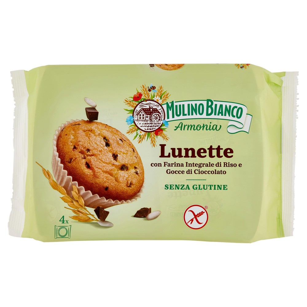 Merendine Lunette Senza Glutine Gocce Cioccolato 4x35g Mulino Bianco - Foto 1