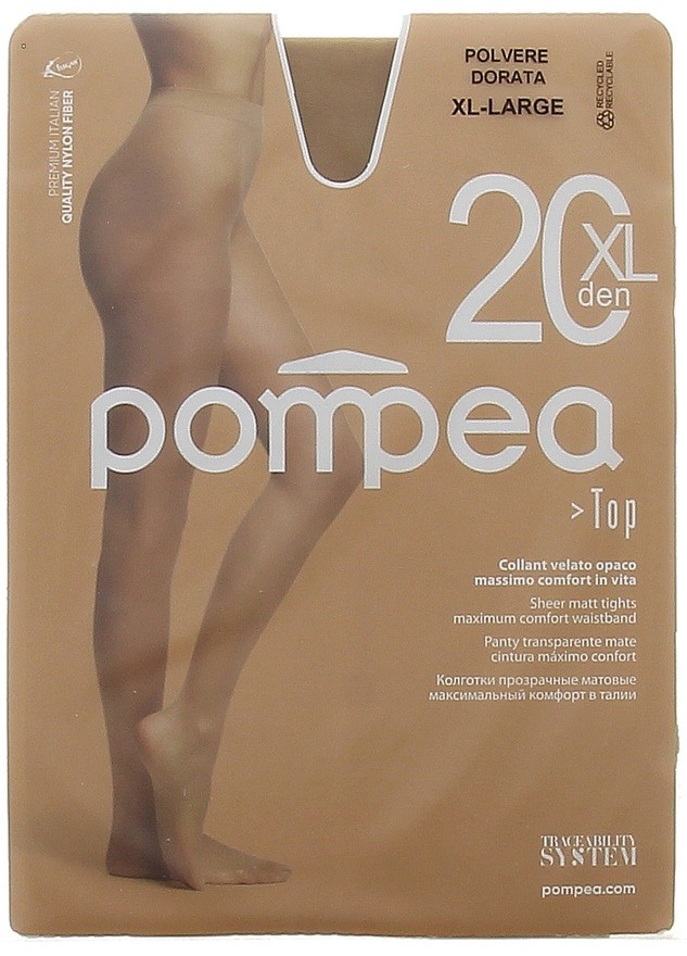 Top 20 Collant Tg XL Polvere Dorata 20 Denari Pompea - Foto 1