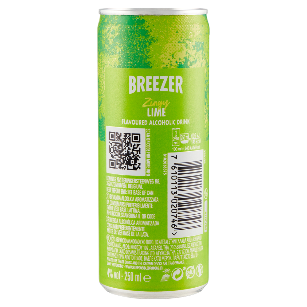 Breezer Lime Cans