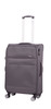 Trolley In Poliestere Grigio 66hx40x27, 4 Ruote Doppie Piroettanti