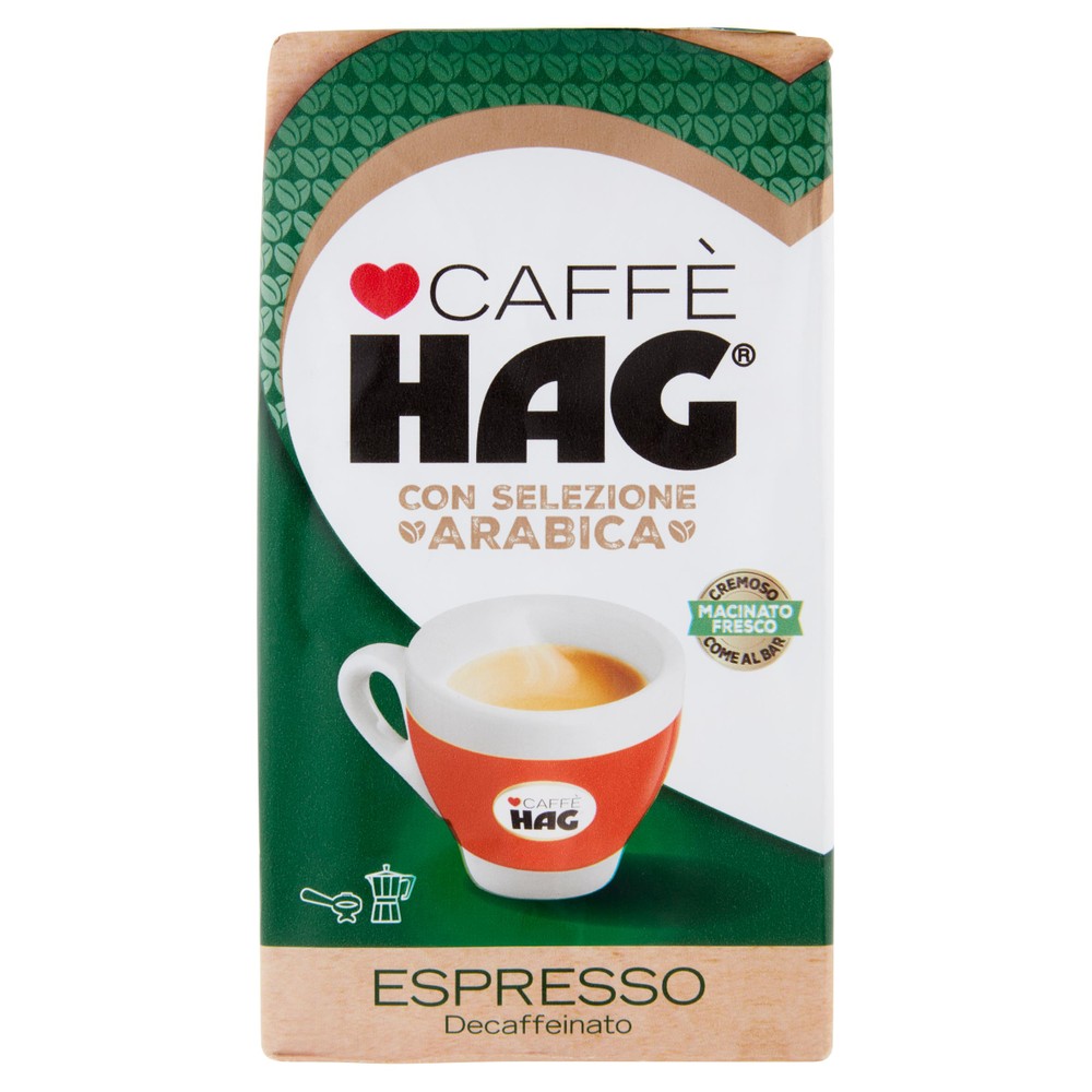 Caffè Espresso Decaffeinato Con Selezione Arabica Hag