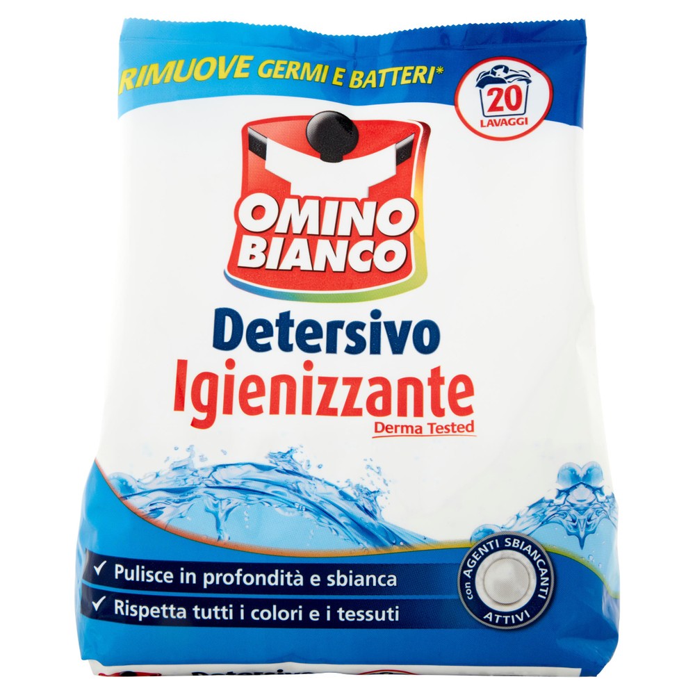 Detersivo Per Lavatrice In Polvere Con Igienizzante Omino Bianco