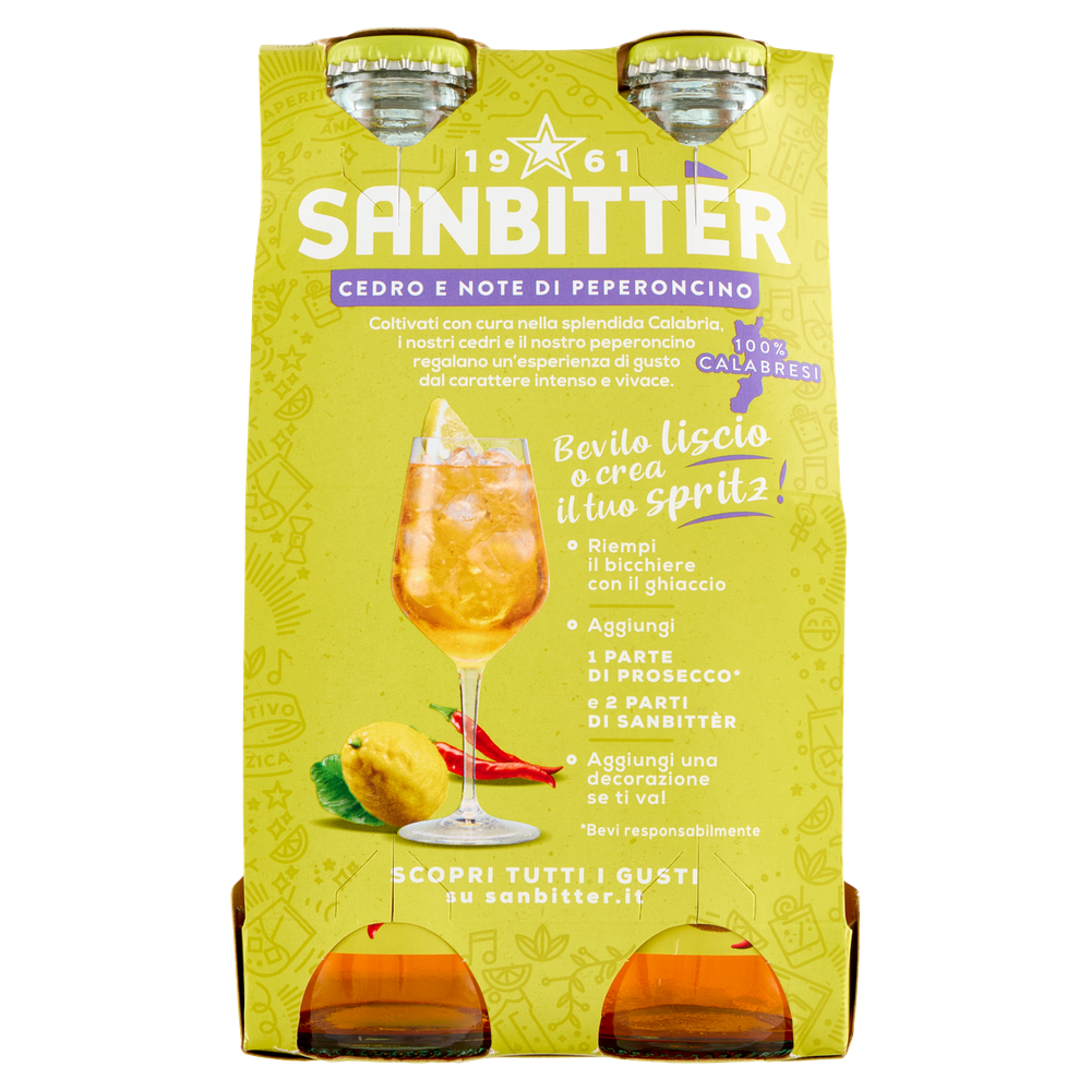 Aperitivo Analcolico Sanbitter Gusto Cedro E Note Di Peperoncino - Foto 3