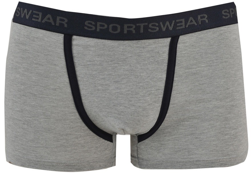 Boxer Uomo Con Elastico Parlato Con Scritta S Grigio Melange Delinea - Foto 1