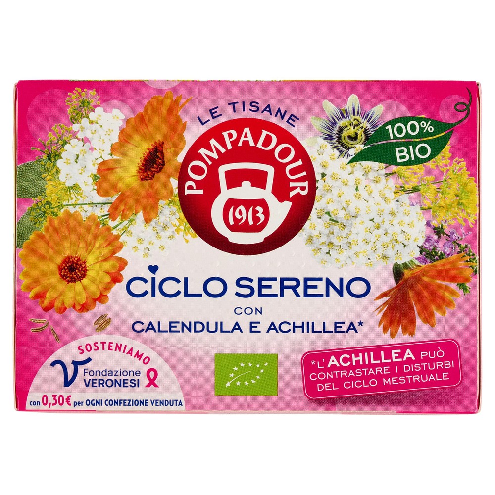 Tisana Bio Ciclo Sereno Pompadour, Conf. 16 Filtri - Foto 1