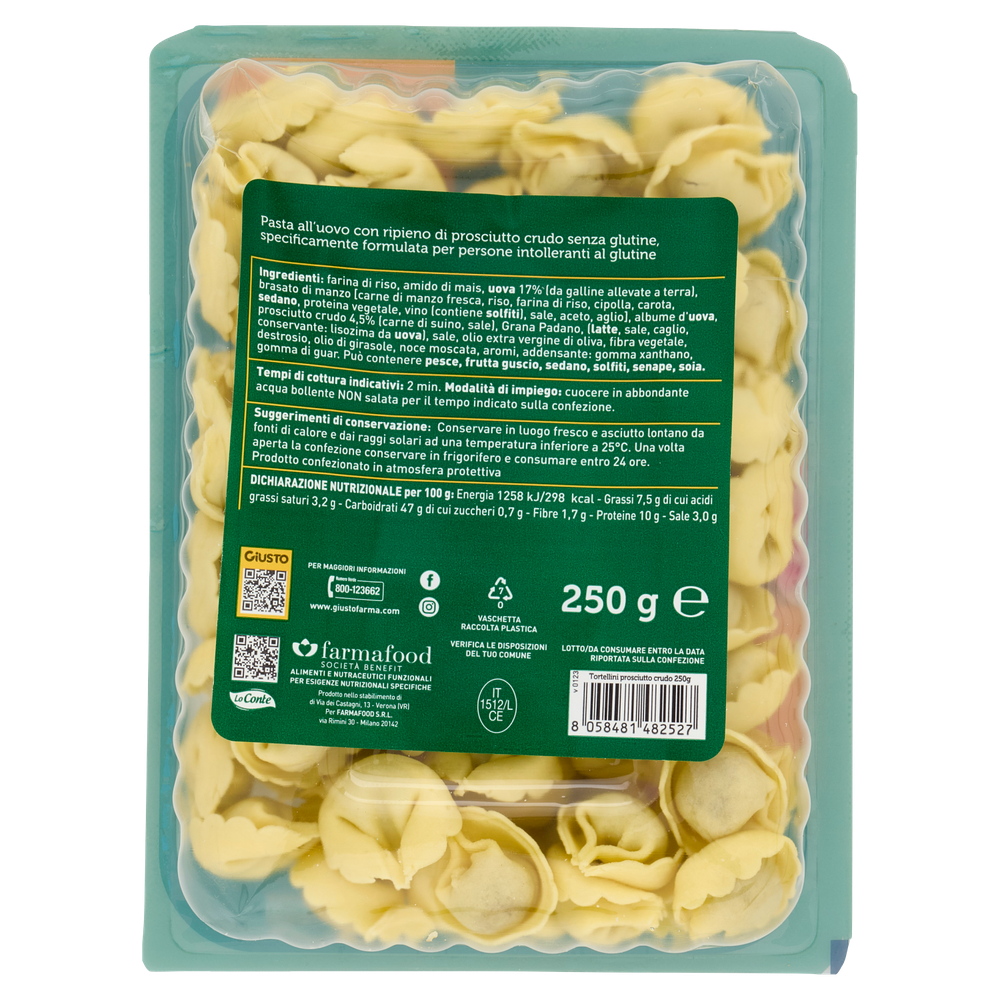 Tortellini Al Prosciutto Crudo Senza Glutine Giusto - Foto 3