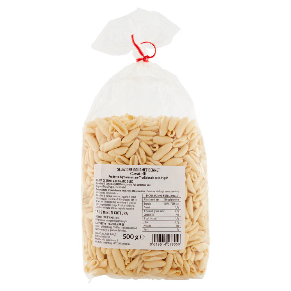 Pasta Cavatelli Pat Della Puglia Selezione Gourmet Bennet - Foto 3