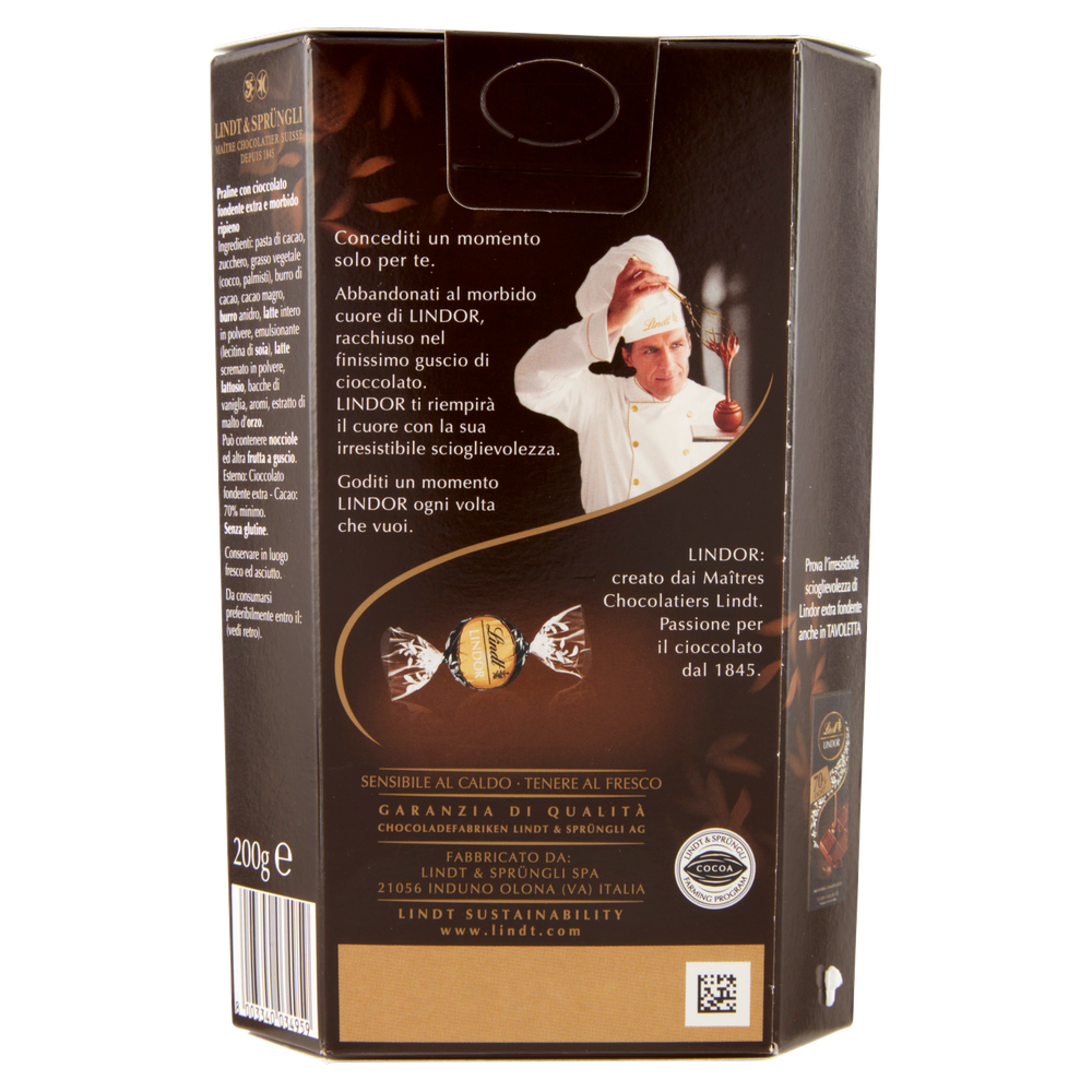 Praline Cioccolato Extra Fondente 70% Lindor Lindt - Foto 3
