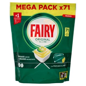 Pastiglie Detersivo Lavastoviglie Original Limone 71 Caps Fairy - Foto 1