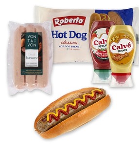 Hot Dog Classico con Bratwurst x3, Senape e Ketchup - Foto 1