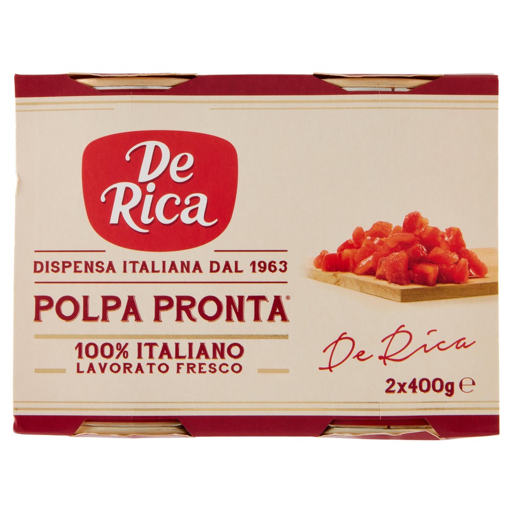 Polpa Pronta Di Pomodoro 2x400g De Rica - Foto 1