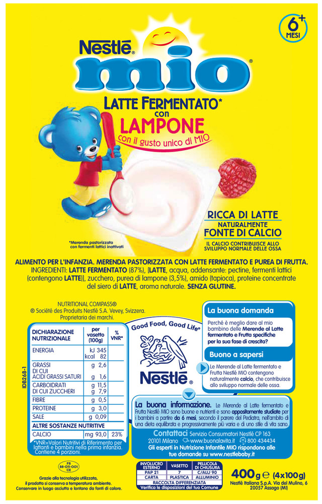 Merenda Latte Fermentato Gusto Lampone Mio - Foto 2