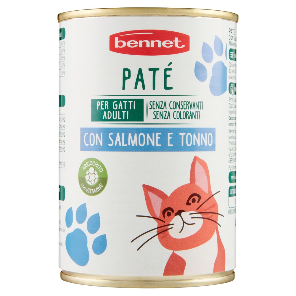 Pate' Gatti Gatto Con Salmone E Tonno Bennet - Foto 1