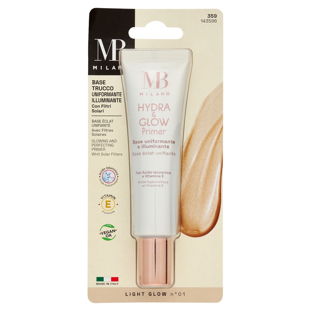 Base Trucco Uniformante Illuminante Light Glow N° 01 30 Ml Mb Milano - Foto 1