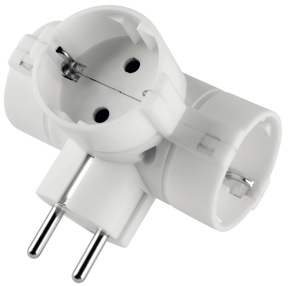 Adattatore Con Spina E 3 Prese Standard Tedesco Polypool - Foto 1