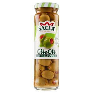 Olive Verdi Olivoli' Farcite Al Peperone In Salamoia Sacla' - Foto 1