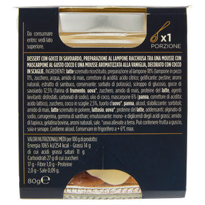 Dessert Coccco-Lampone Con Gocce Savoiardo E Mousse Con Mascarpone - Foto 3