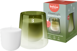 Candela Clean Light Green + Refill Gardenia E Fico Bolsius - Foto 1