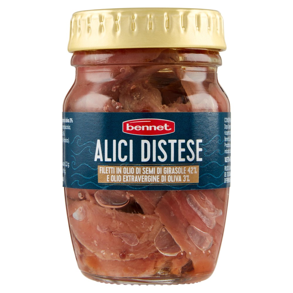 Alici Distese In Vaso In Olio Di Semi Di Girasole E D'oliva Bennet - Foto 1