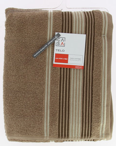 Telo Spugna Bordo Jacquard Cm100x150 Nocciola Casa - Foto 1
