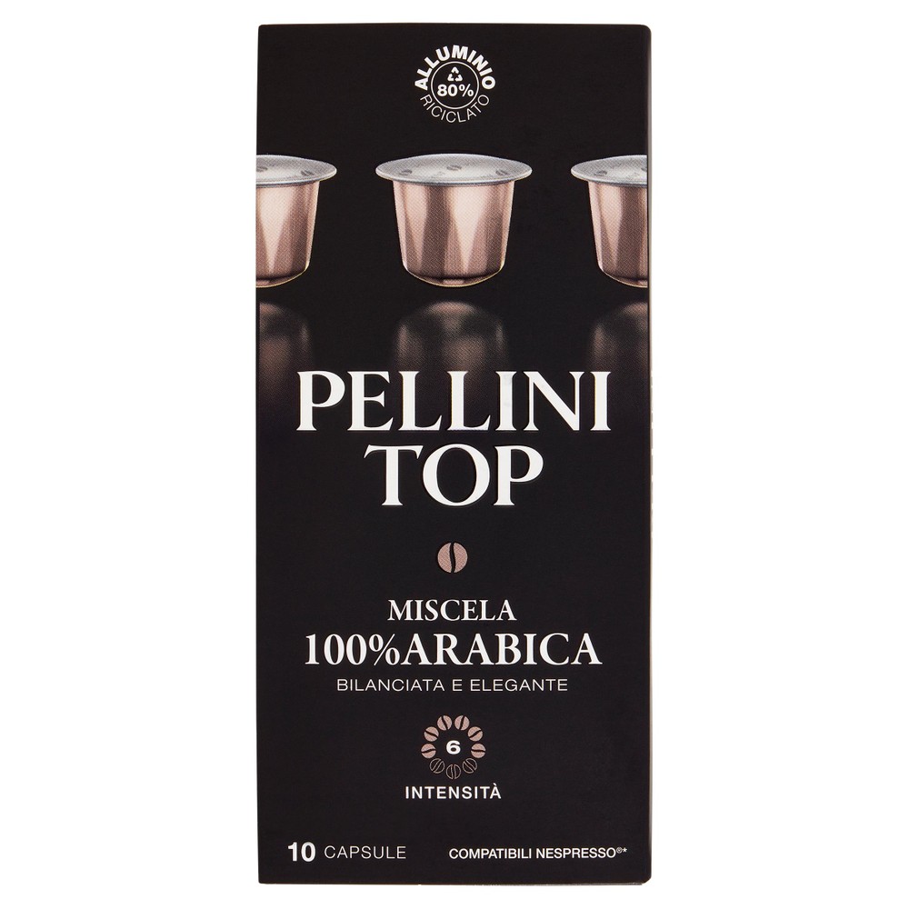 Caffè Top Miscela 100% Arabica Capsule Per Nespresso 10pz Pellini - Foto 1