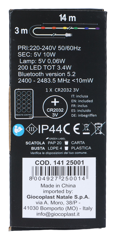 200 Led App I Light Fantasy Smart Rgb Con Telecomando E App 4 Mt - Foto 2