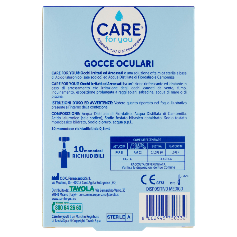 Gocce Oculari Care For You Monodose Da 10 - Foto 3