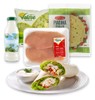 Wrap di Pollo (2-3 porzioni) con Insalata e Dressing di Yogurt