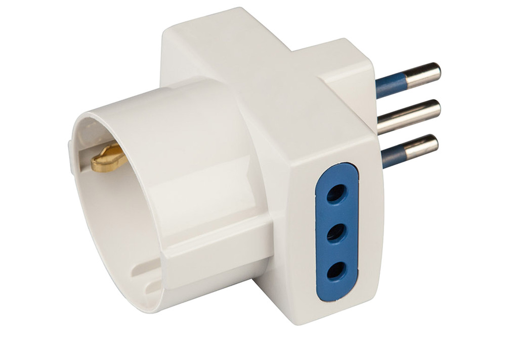 Adattatore Triplo Con Spina 10a Prese Pluristandard 2p+t Polypool - Foto 1