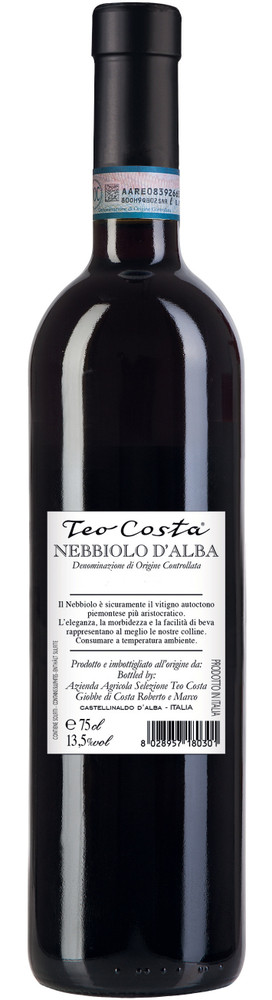 Vino Rosso Nebbiolo D'alba Doc Teo Costa - Foto 2