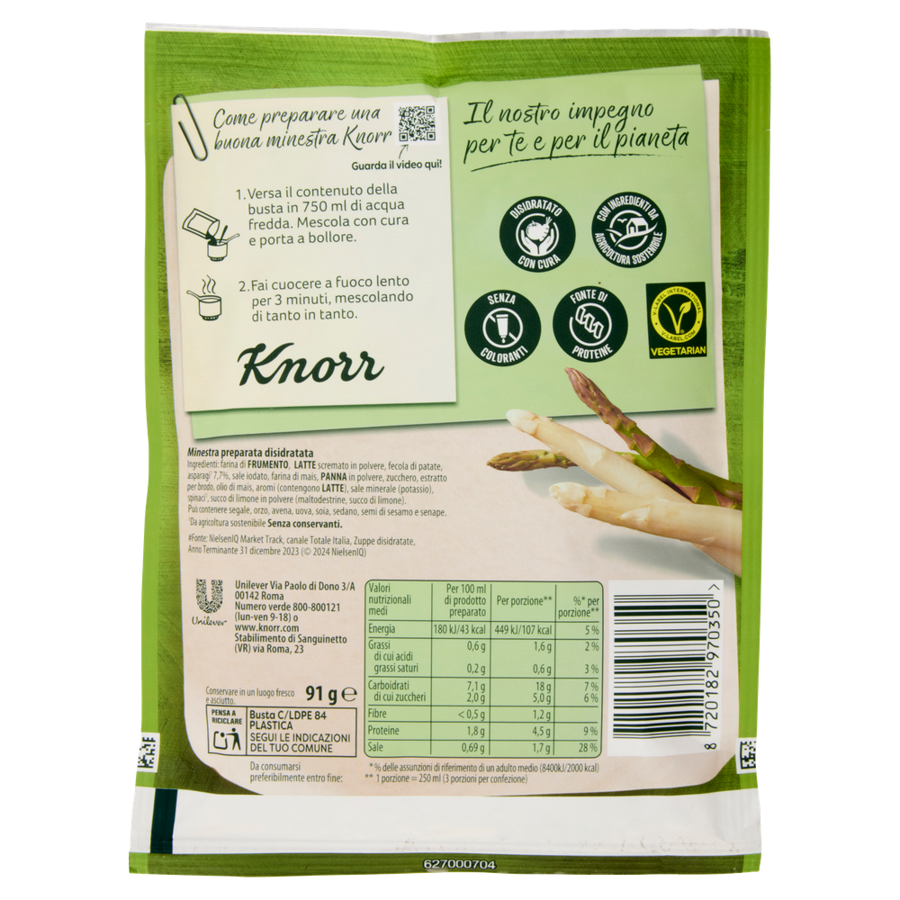 Crema Di Asparagi In Busta Da Agricoltura Sostenibile Knorr - Foto 3