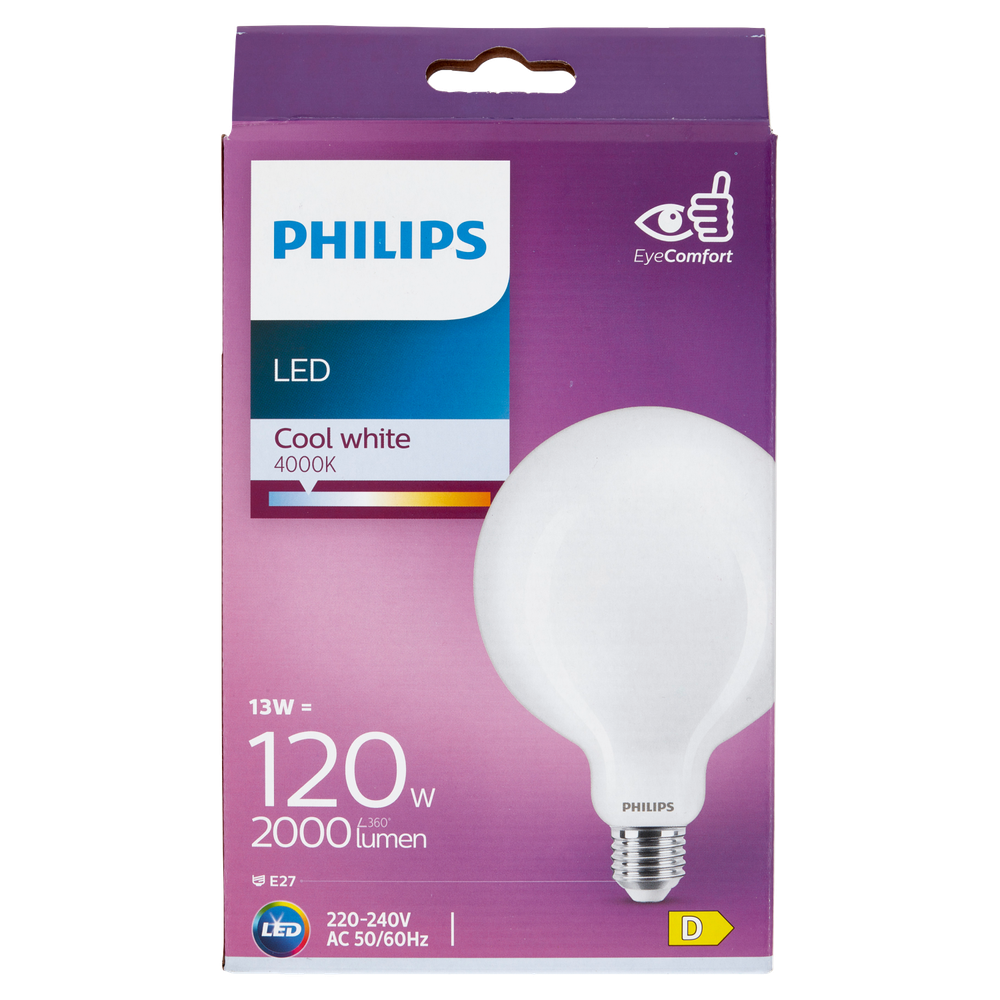 Lampadina A Led Globo 120w E27 Luce Fredda Philips - Foto 3