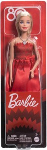 Barbie Anniversario Mattel 80° Bambola Celebrativa In Abito Rosso - Foto 1