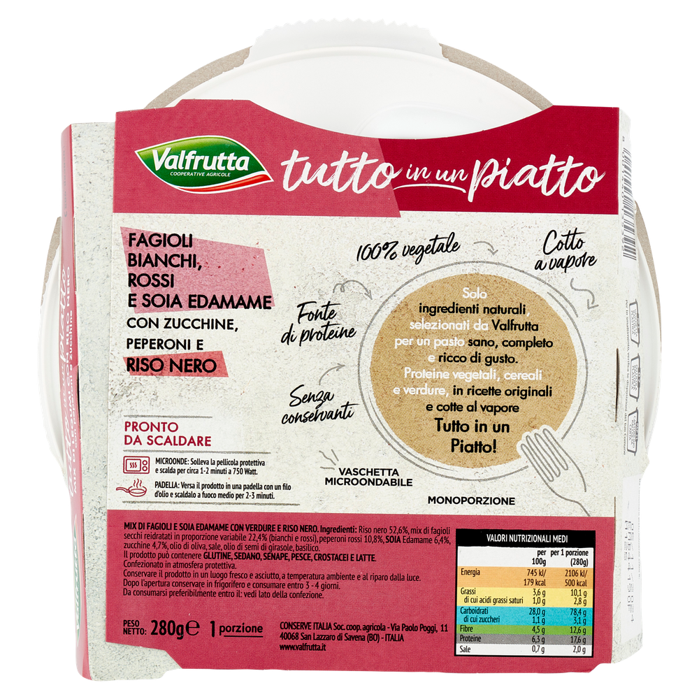 Mix Di Legumi Con Riso Nero, Peperoni E Zucchine Valfrutta - Foto 3