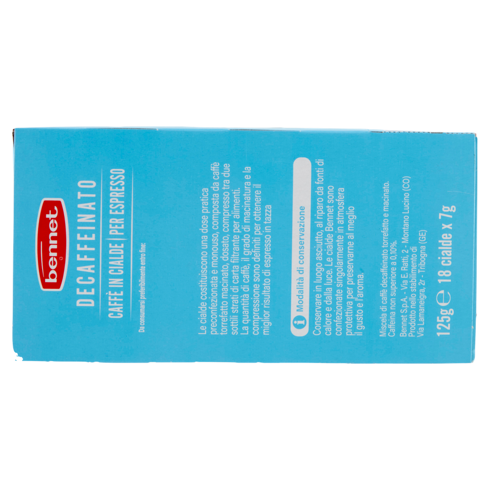 18 Cialde Monouso Caffe' Decaffeinato Intensita' 5 Bennet - Foto 3