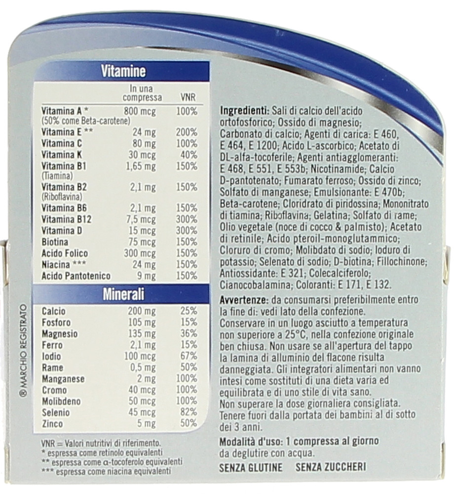 Multivitaminico Completo Vitamina B C Zinco Multicentrum Uomo 50+